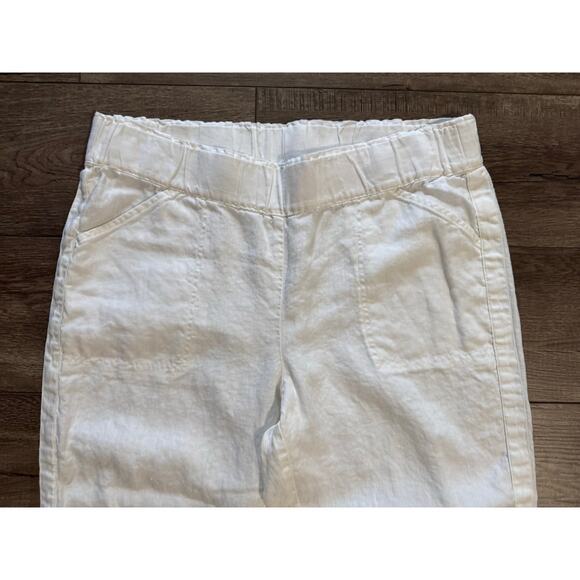 J. Jill PureJill 100% Linen‎ White Wide Leg Pull On Pants Size Large - Picture 2 of 5